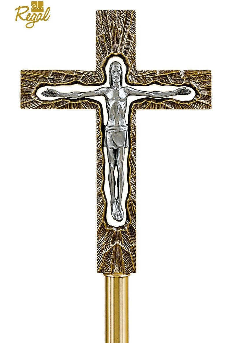 Processional Cross - QF95PC65-Church Life-Empire Bronze-High Polish-Michigan Church Supply