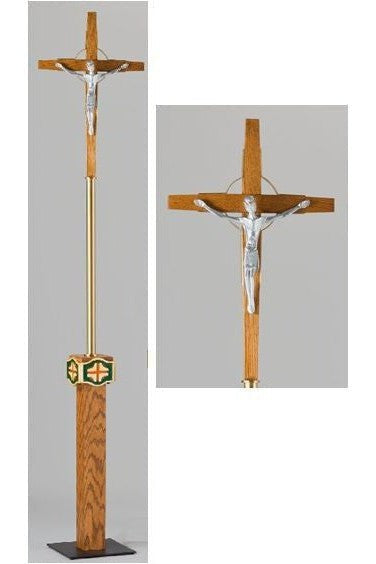 Processional Cross with stand - DO1885-Church Life-MCS-DO-Michigan Church Supply