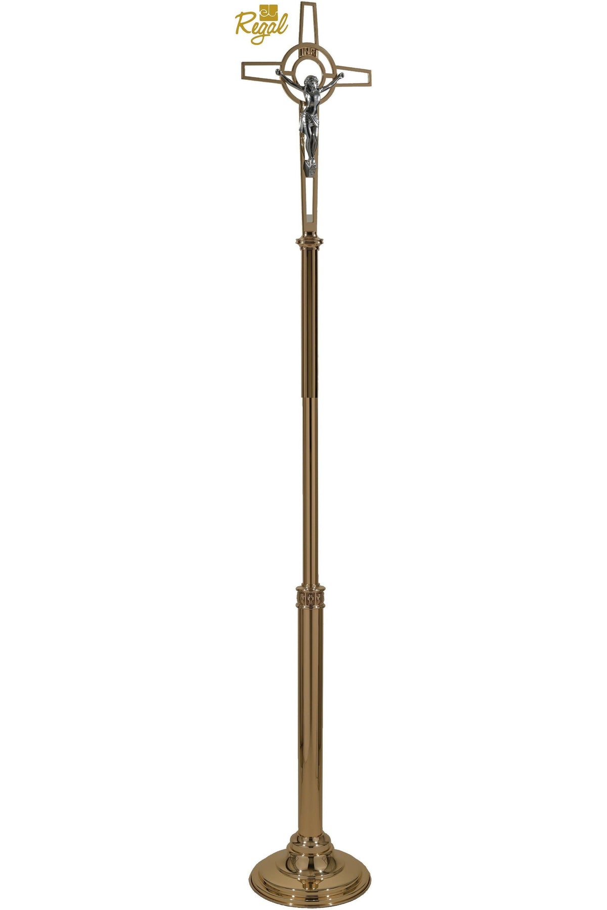 Processional Crucifix - QF20PC34-Church Life-Empire Bronze-Combination-Michigan Church Supply