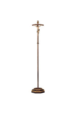 Processional cross bent with Corpus Baroque YK432021-12.5-Church Life-Ulrich-Michigan Church Supply