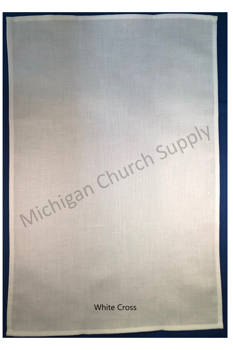 Purificator - UT75 - UT75L or UT75K - choose red/white cross or plain-Church Life-Abbey Brand-L-55% Linen/45% Cotton-White-Michigan Church Supply