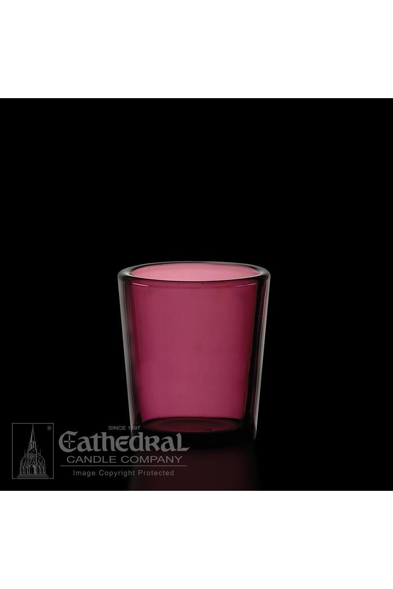 Purple 15 Hour Votive Glasses - YS202-PU-Church Life-Cathedral Candle-Michigan Church Supply