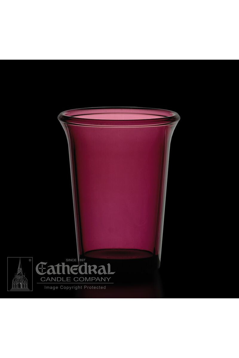 Purple 24 Hour Votive Glasses - YS204-PU-Church Life-Cathedral Candle-Michigan Church Supply