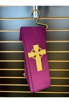 Purple Deacon Stole - GLDS716P-Church Life-Houssard-Michigan Church Supply