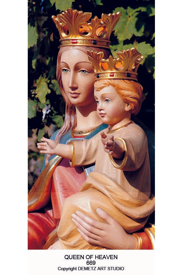 Queen of Heaven - HD669-Church Life-Demetz-Fiberglass 30"-Michigan Church Supply