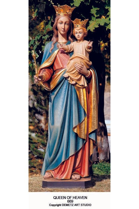 Queen of Heaven - HD669-Church Life-Demetz-Fiberglass 30"-Michigan Church Supply