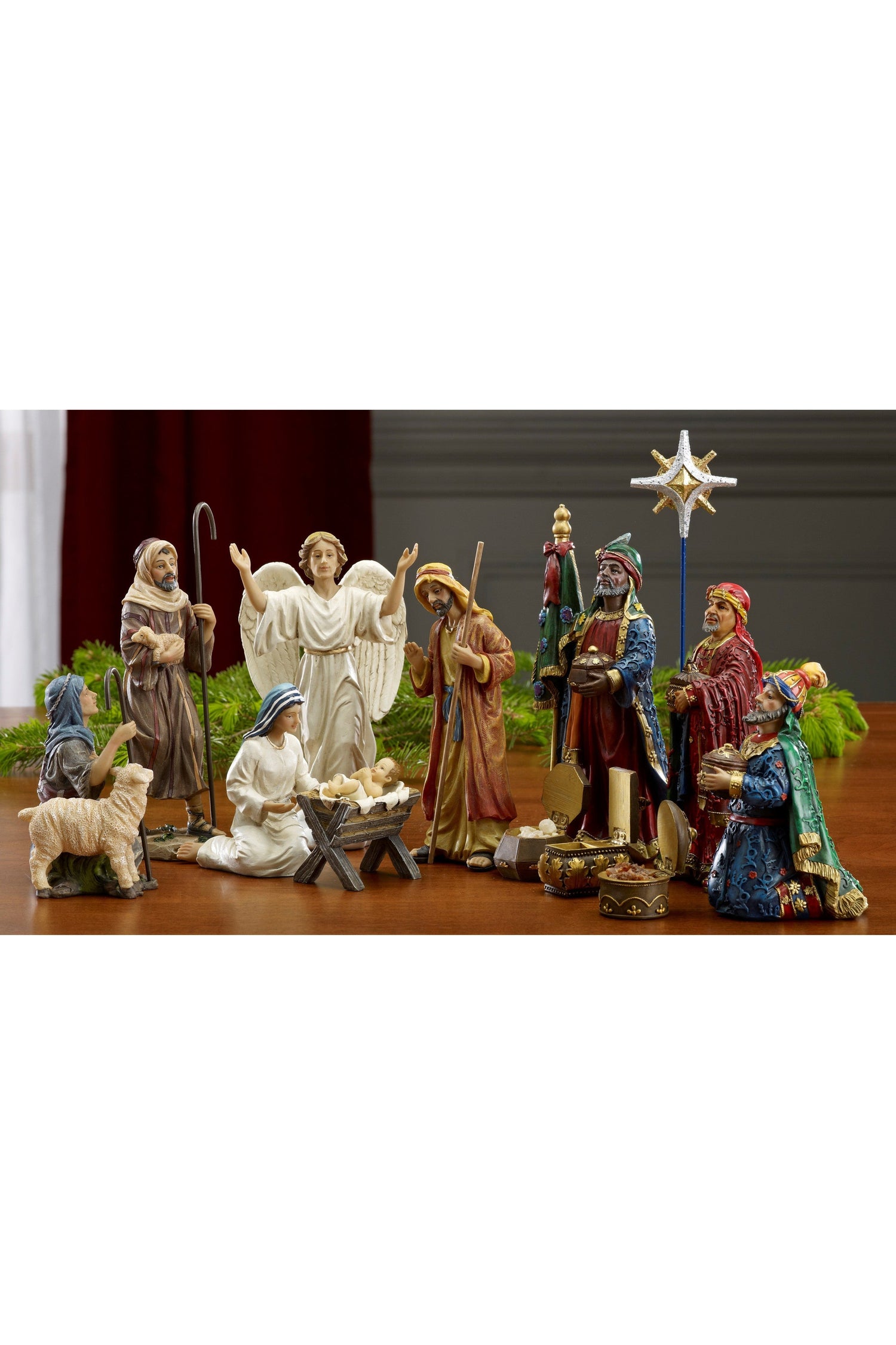 Real Life Nativity Creche - People Only-Inspirational Gifts-Three Kings Gifts-7 Inch Set-Michigan Church Supply