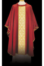 Red Broderie Chasuble with Gold - MK65/043010-Church Life-MCS-MK-Michigan Church Supply