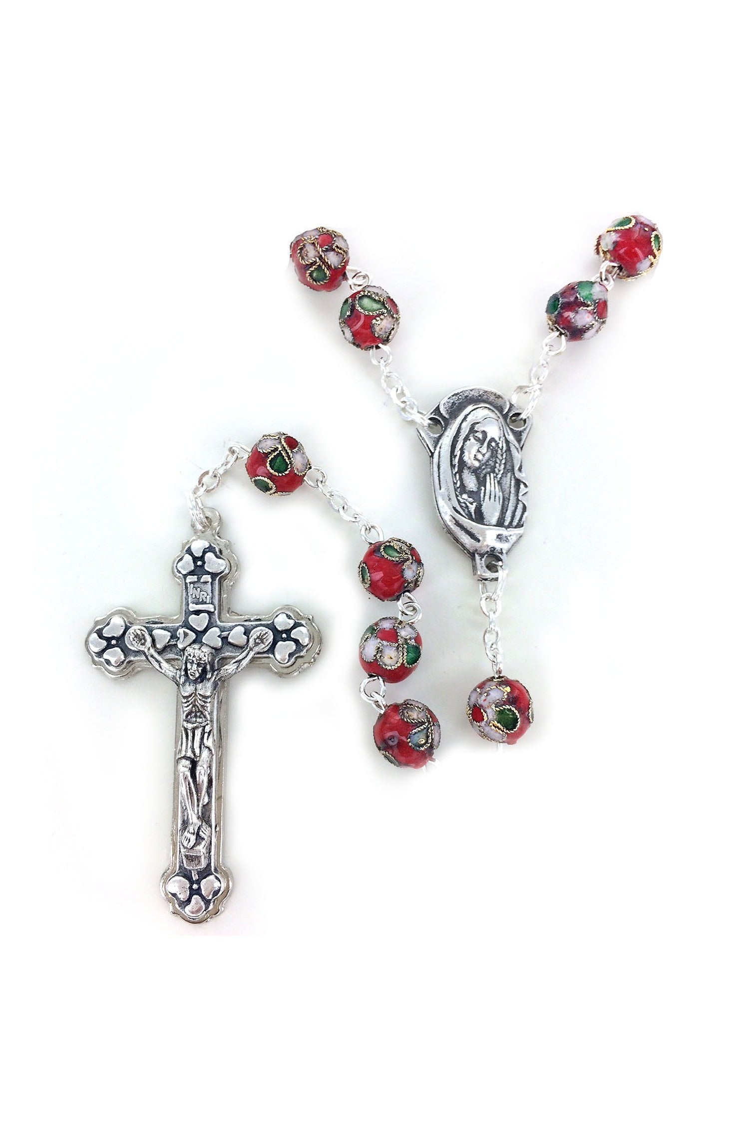 Red Cloisonne Rosary - WOSR3998RDJC-Inspirational Gifts-Singer-Michigan Church Supply