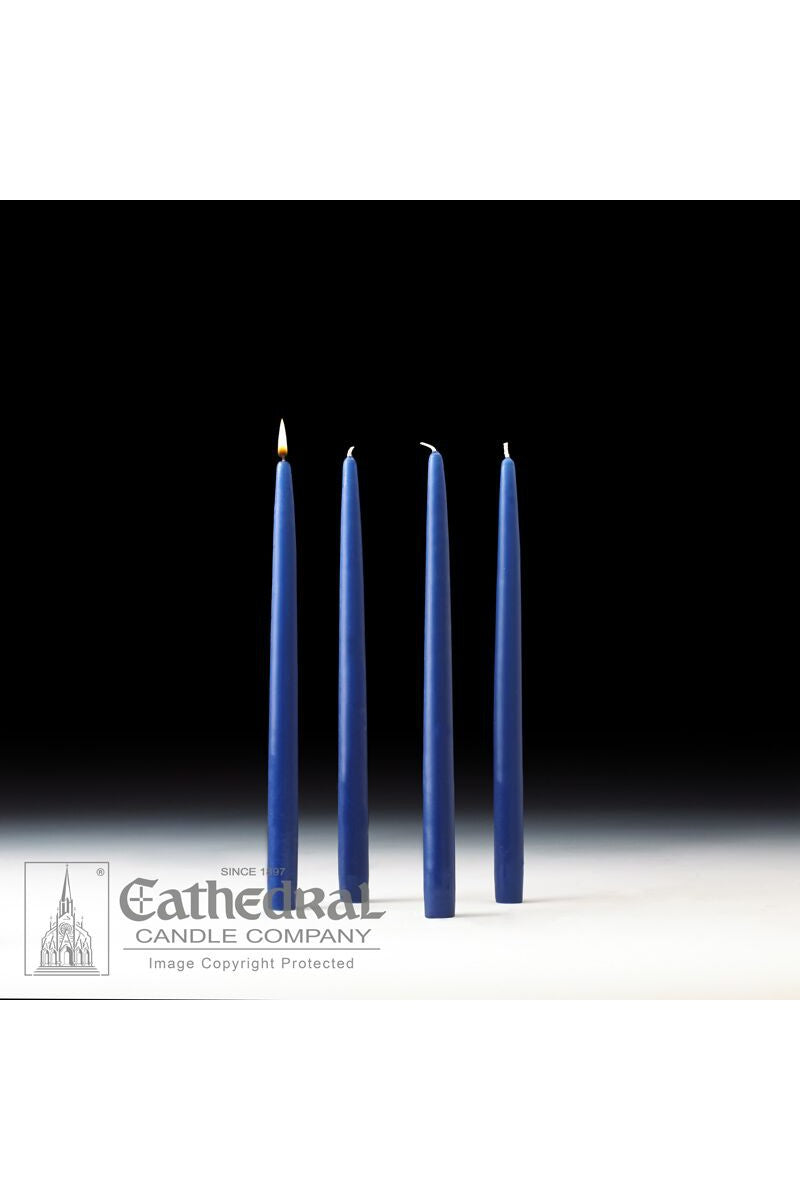 Replacement Advent Tapers for the Home - 4 Piece Sets - 4 Sarum Blue - GG82712201-Inspirational Gifts-Cathedral Candle-Michigan Church Supply