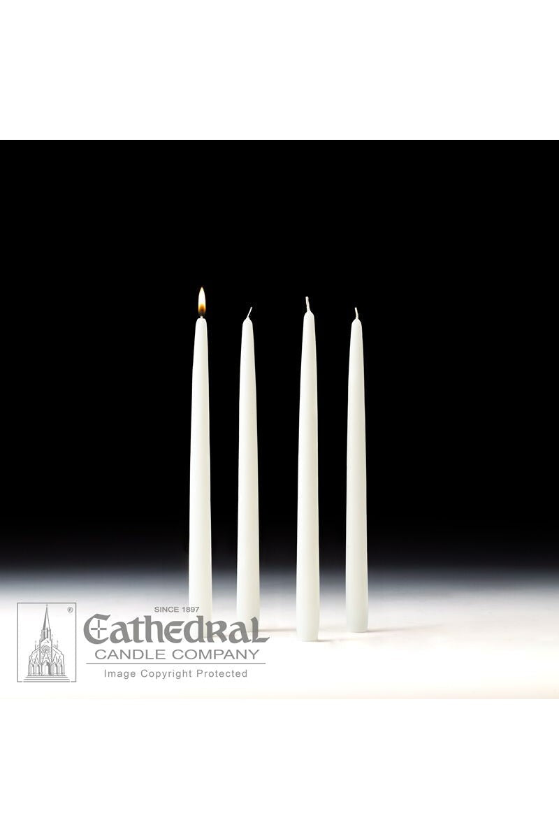 Replacement Advent Tapers for the Home - 4 Piece Sets - 4 White - GG82712801-Inspirational Gifts-Cathedral Candle-Michigan Church Supply