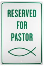 Reserved Sign for Pastor - AH152785-Church Life-Anchor Distributors-Michigan Church Supply