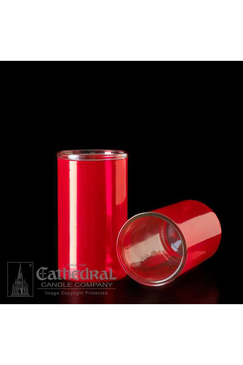 Reusable Glass Globes - Ruby (3-Day) UM1614-47-Church Life-Cathedral Candle-Michigan Church Supply