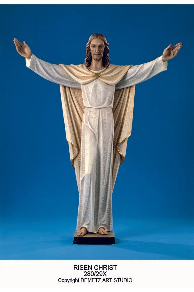 Risen Christ - Full Round Figure - HD28029X-Church Life-Demetz-Fiberglass 36"-Michigan Church Supply