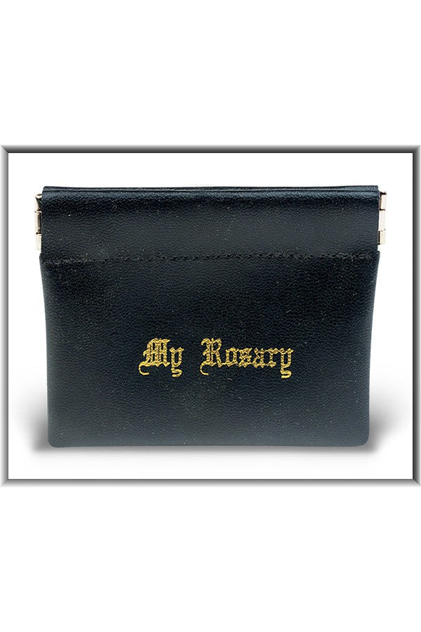 Rosary Case - Black, White, Brown, Blue - TA1667-Inspirational Gifts-Hirten-Black-Michigan Church Supply