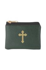 Rosary Case Calf-Grained Leatherette - TA1647-Inspirational Gifts-Hirten-Emerald-Michigan Church Supply