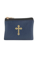 Rosary Case Calf-Grained Leatherette - TA1647-Inspirational Gifts-Hirten-Navy-Michigan Church Supply