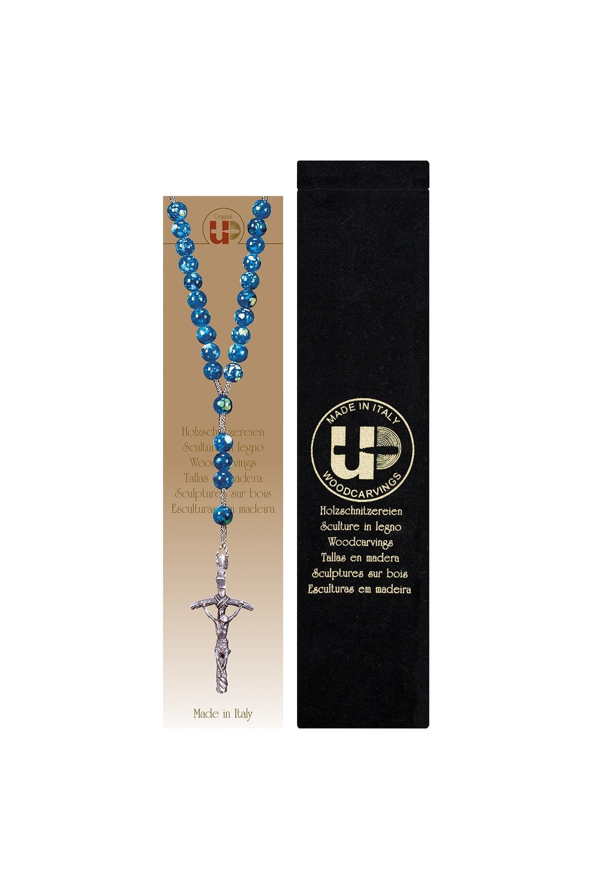 Rosary Exclusive Marbled Blue - YK400113S-Inspirational Gifts-Ulrich-Michigan Church Supply