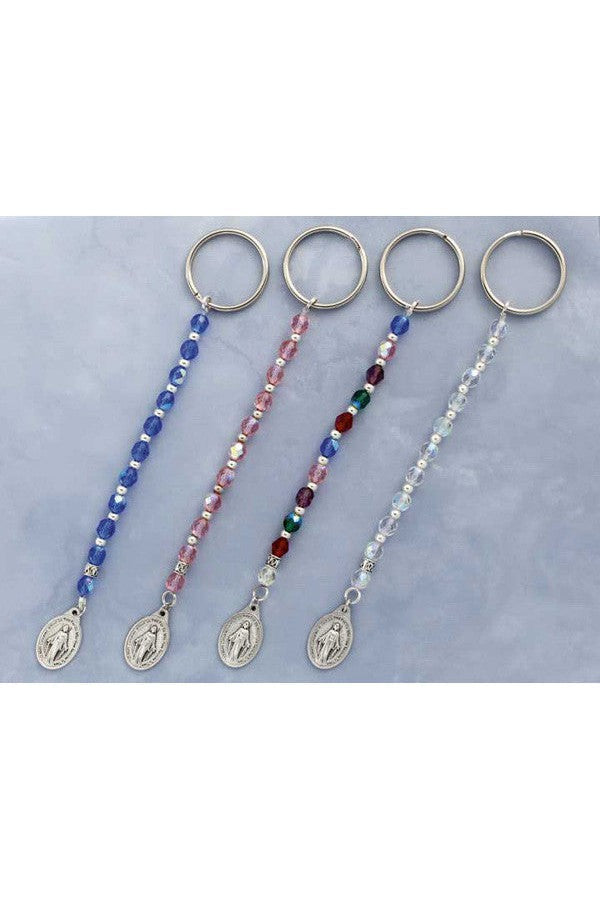 Rosary Keychain - HX26230-Inspirational Gifts-Devon-Multi Color-Michigan Church Supply