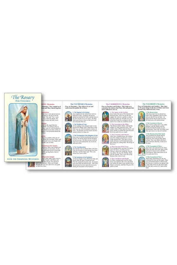 Rosary for Children Folder with the Luminous Mysteries - FQBU1225-Inspirational Gifts-Barton Cotton-Michigan Church Supply