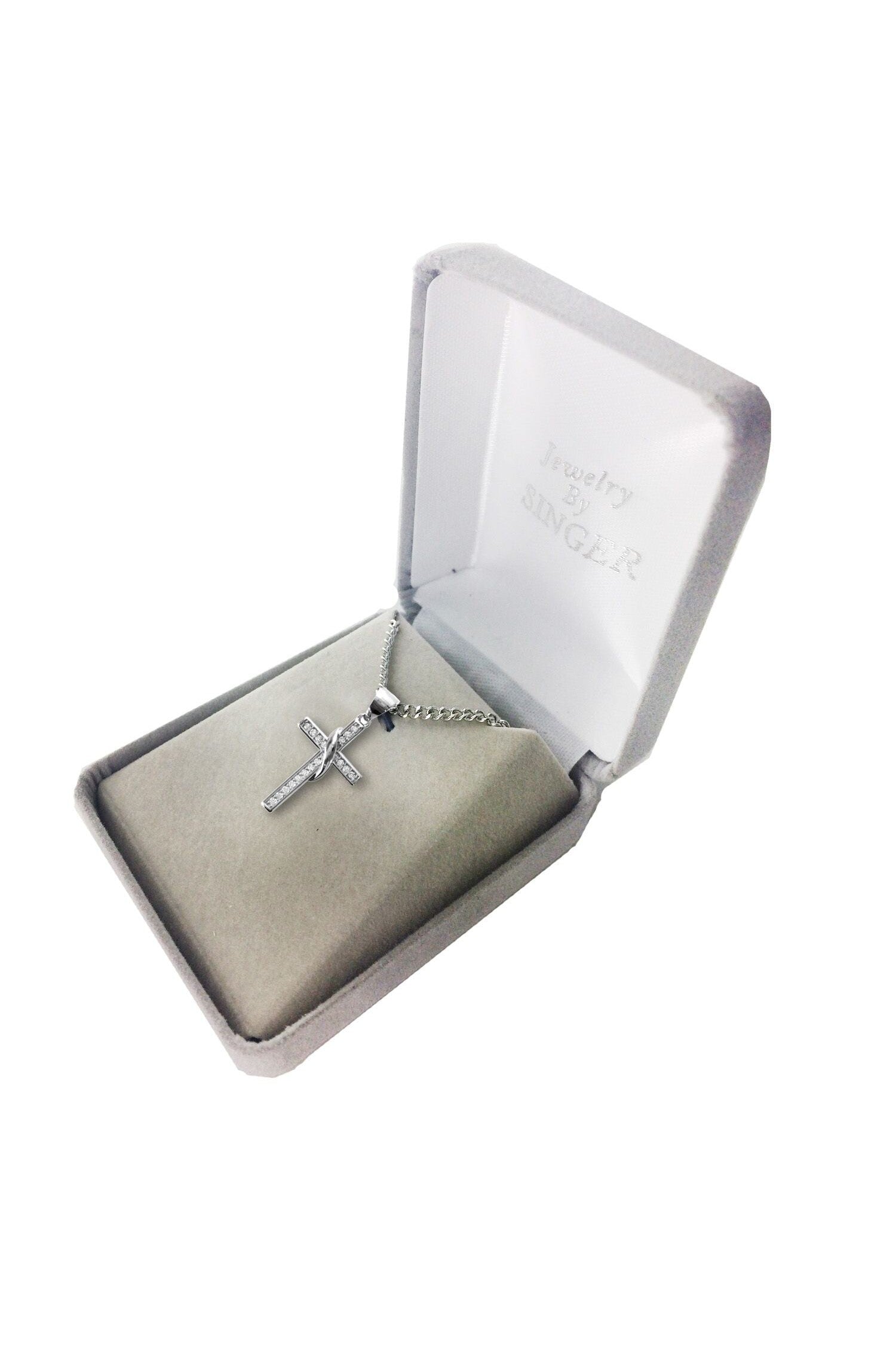 Rose Cross Necklace - WOSX9674SH-Inspirational Gifts-Singer-Michigan Church Supply