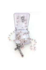 Rose Glass Beaded Rosary - WOSR4012ROJC-Inspirational Gifts-Singer-Michigan Church Supply