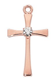 Rose Gold Maltese Cross Necklace - UZJR9208-Inspirational Gifts-McVan-Michigan Church Supply