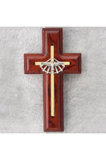 Rosewood wall Cross 5" - HX40420-Inspirational Gifts-Devon-Michigan Church Supply