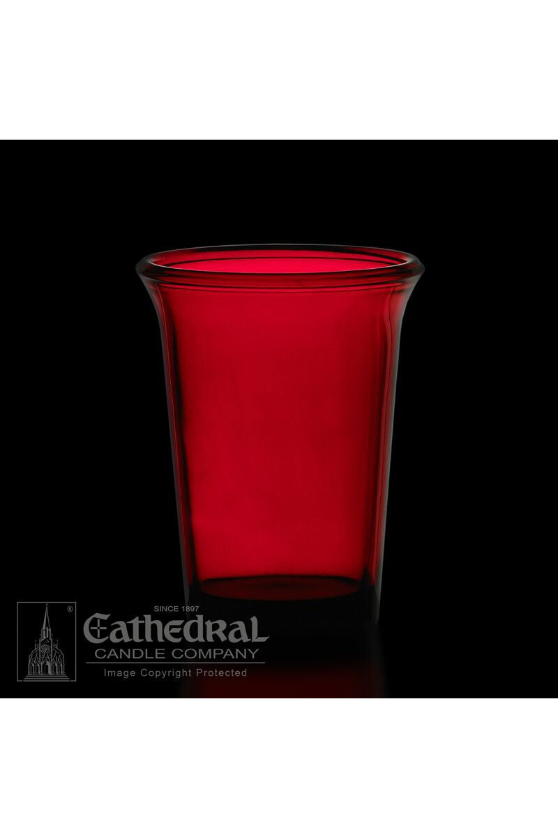 Ruby 24 Hour Votive Glasses - YS204-RU-Church Life-Cathedral Candle-Michigan Church Supply