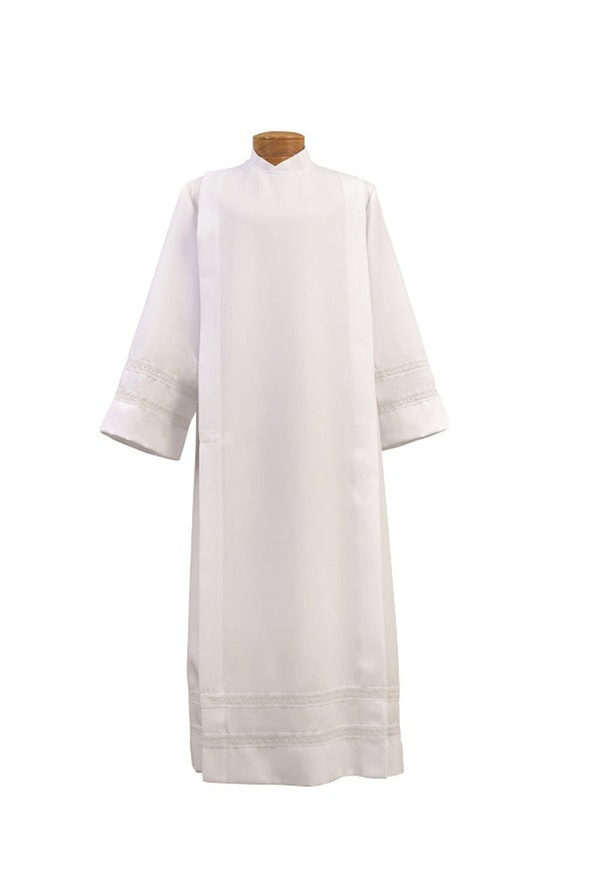 SL 4771 - Poplin Poly Alb with 1" Lace Bands-Church Life-Beau Veste-X-Small-Michigan Church Supply