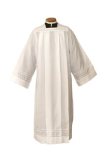 SL4272 Poplin Poly Surplice Alb with 1" Lace Bands-Church Life-Beau Veste-X-Small-Michigan Church Supply