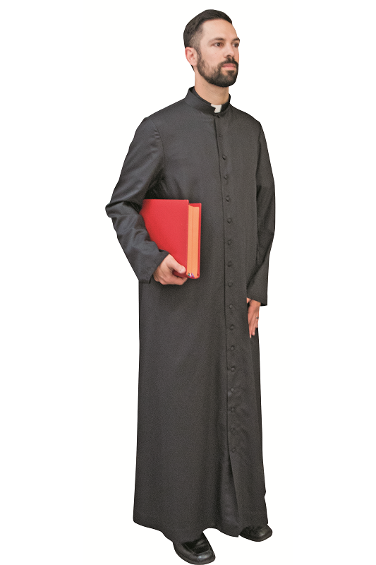 SL563B Adult Black Cassock-Church Life-Beau Veste-16F-Michigan Church Supply