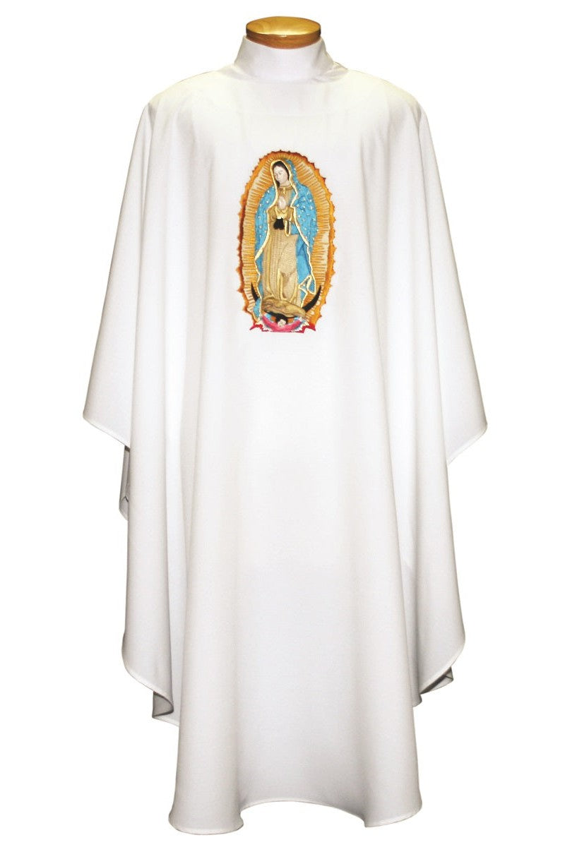 SL890 Embroidered Chasuble Our Lady of Guadalupe-Church Life-Beau Veste-Embroidered Front Only-Michigan Church Supply