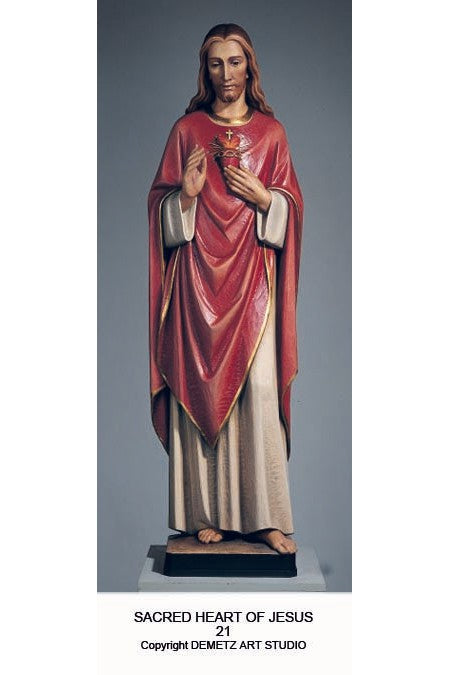 Sacred Heart of Jesus - HD21-Church Life-Demetz-Fiberglass 24"-Michigan Church Supply