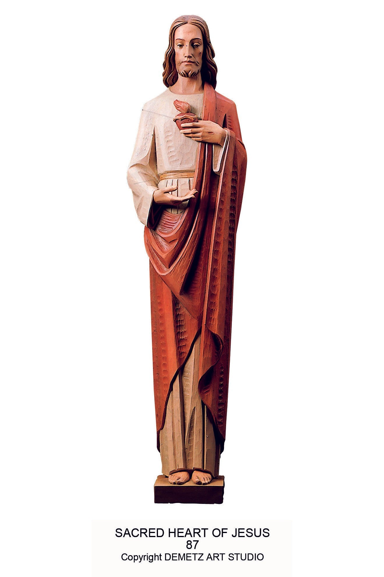 Sacred Heart of Jesus - HD87-Church Life-Demetz-Fiberglass 60"-Michigan Church Supply