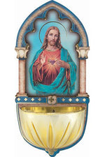 Sacred Heart of Jesus Holy Water Font-TA1928-101-Inspirational Gifts-Hirten-Michigan Church Supply