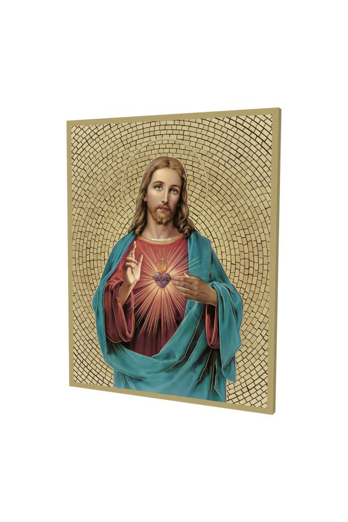 Sacred Heart of Jesus Mosaic Plaque - TA108-101-Inspirational Gifts-Hirten-Michigan Church Supply