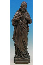 Sacred Heart of Jesus WJSA2480C-Inspirational Gifts-Space Age Plastics-Bronze-Michigan Church Supply