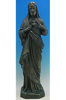 Sacred Heart of Jesus WJSA3280C-Inspirational Gifts-Space Age Plastics-Patina-Michigan Church Supply