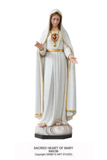 Sacred Heart of Mary - HD64036-Church Life-Demetz-Linden Wood 30"-Michigan Church Supply