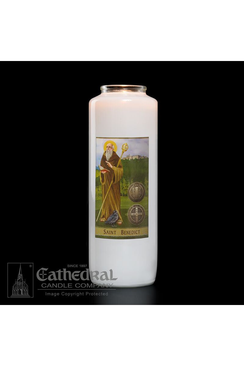 Saint Benedict - GG2118-Church Life-Cathedral Candle-Michigan Church Supply