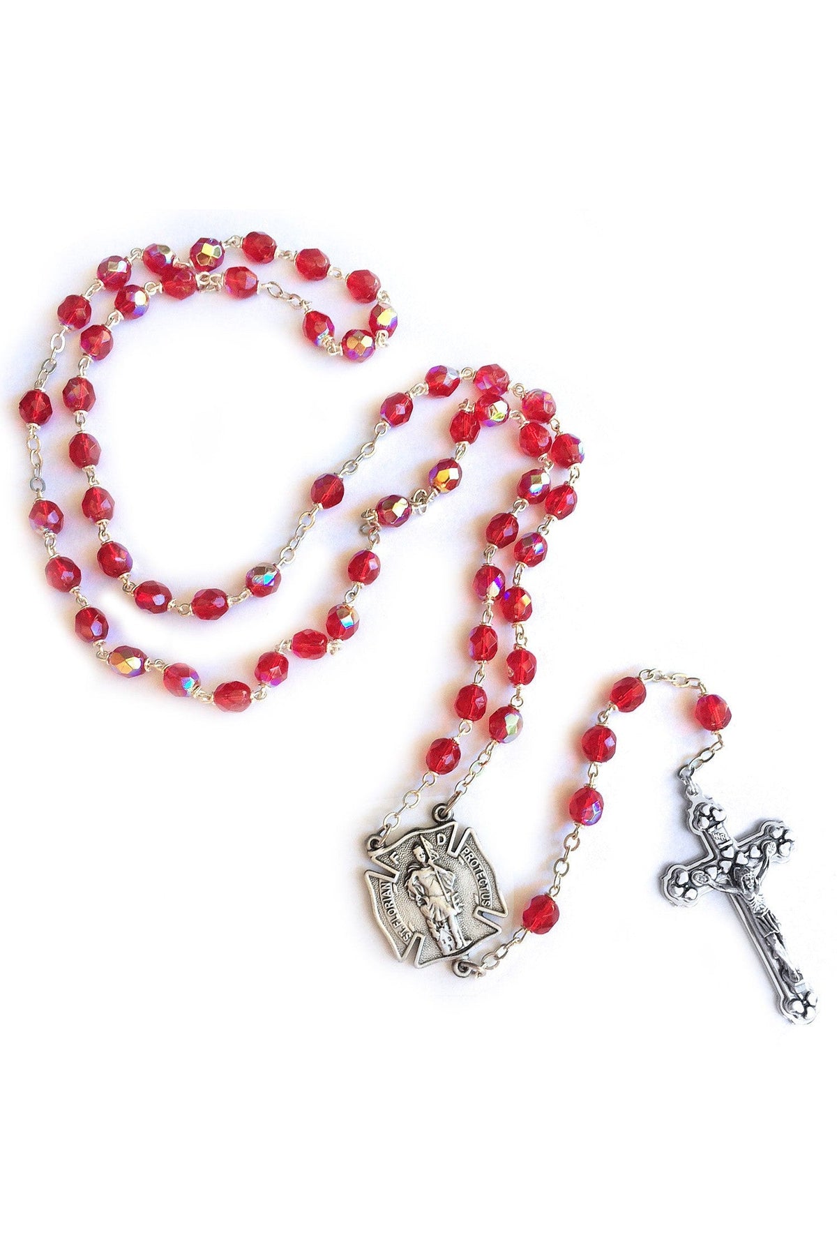 Saint Florian/Firefighter Rosary - WOSR4018JC-Inspirational Gifts-Singer-Michigan Church Supply