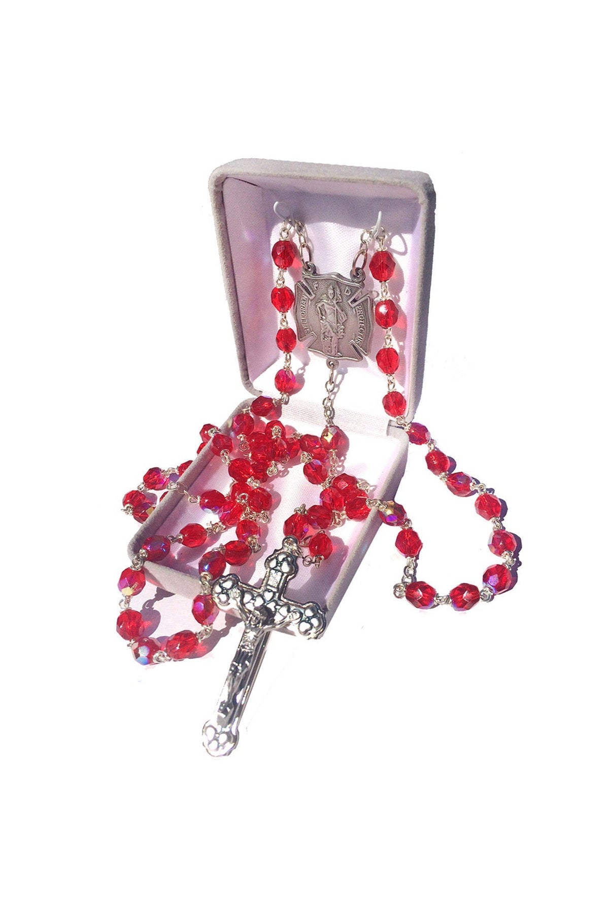 Saint Florian/Firefighter Rosary - WOSR4018JC-Inspirational Gifts-Singer-Michigan Church Supply