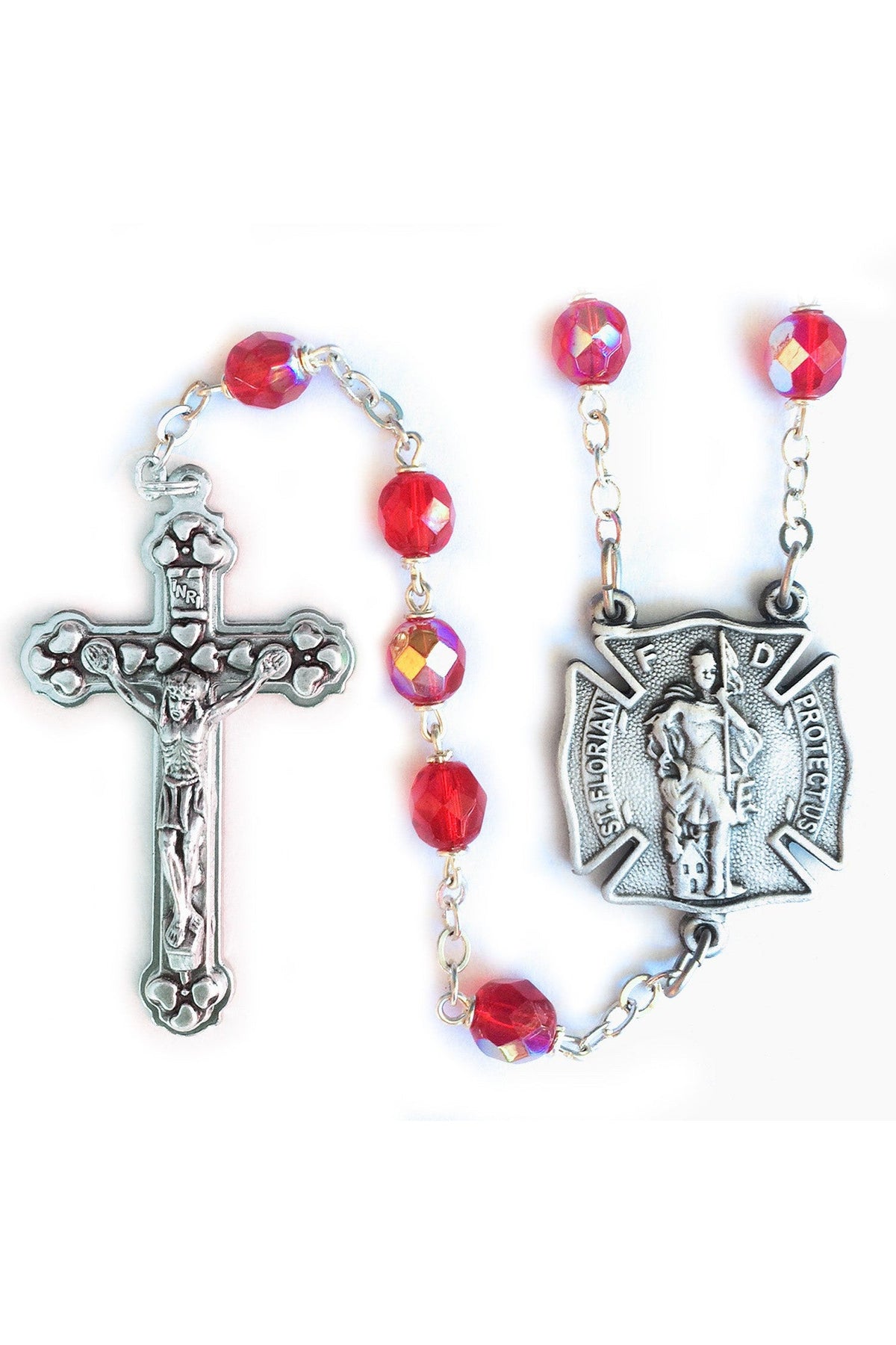 Saint Florian/Firefighter Rosary - WOSR4018JC-Inspirational Gifts-Singer-Michigan Church Supply