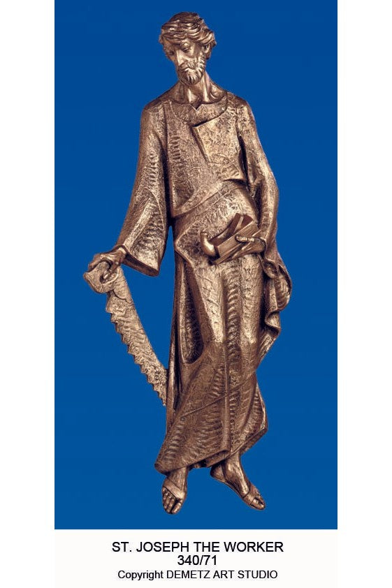 Saint Joseph 3/4 Relief - HD34071-Church Life-Demetz-Linden Wood 48"-Michigan Church Supply