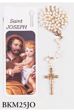 Saint Joseph Bookmark with Rosary - WSBKM25JO-Inspirational Gifts-San Francis-Michigan Church Supply