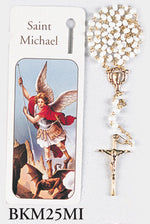 Saint Michael Bookmark with Rosary - WSBKM25MI-Inspirational Gifts-San Francis-Michigan Church Supply