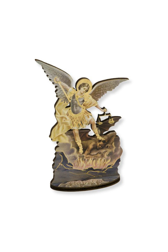 Saint Michael Wood Statue - TA1760330-Inspirational Gifts-Hirten-Michigan Church Supply