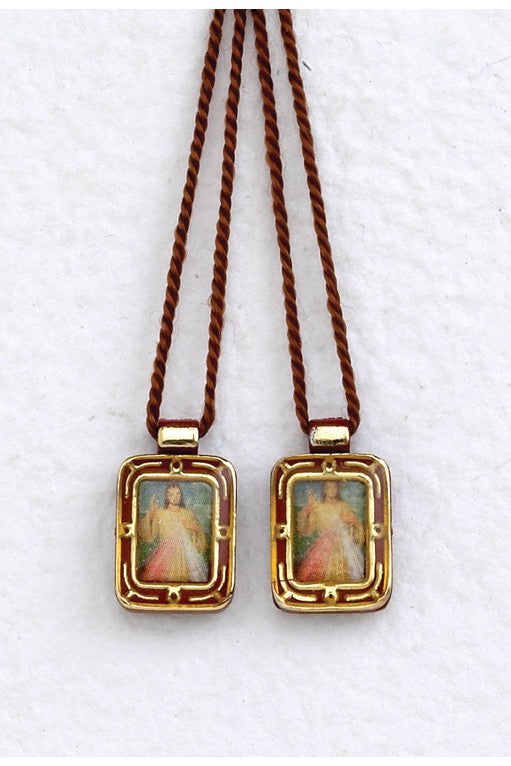 Scapular - Divine Mercy - LAMS231DM-Inspirational Gifts-RELIGIOUS ART INC-Michigan Church Supply