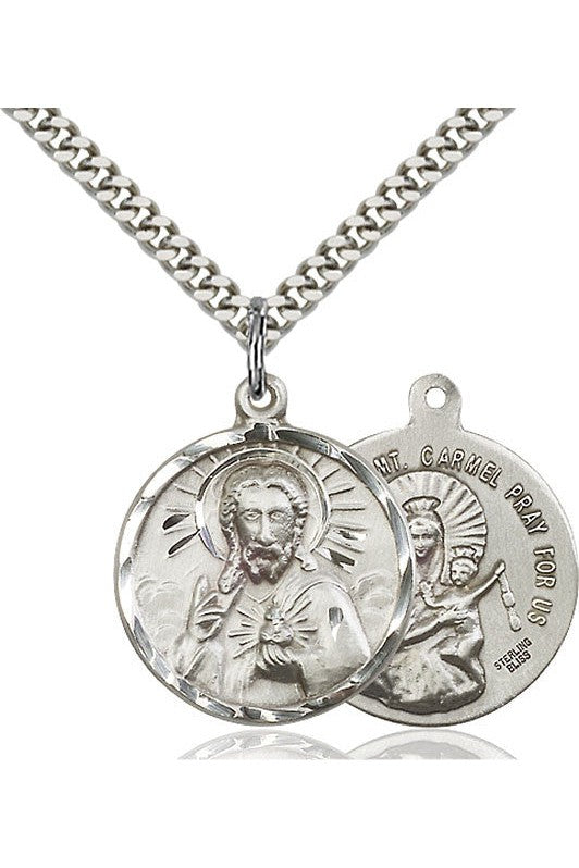 Scapular Medal - FN0017S-Jewelry-Bliss Mfg-Sterling Silver-Michigan Church Supply